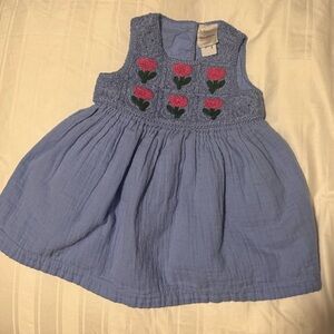 Hanna Andersson Baby Woven Crochet Muslin Dress with Tulip Print